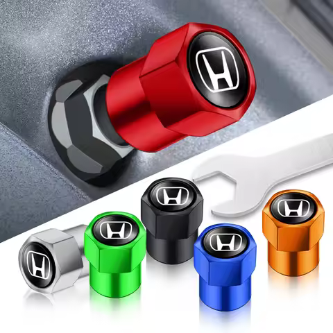 4Pc Car Tire Valve caps Emblem metal Cap Case For Honda Civci FIT CRV Accord Jazz HRV Dio Stepwgn Pr