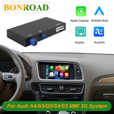 Bonroad Wireless CarPlay Android Auto Interface For Audi A4 A5 Q5 S4 S5 with MMI 3G AirPlay Mirror L