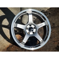 New THAILAND Car Sport Rim ADVAN RACING GT Wheels 17x7.5J 5x100 ET40 Hyper Black Lip - READY STOCK