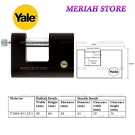 YALE [Y290S/95/122/1] Black Series Hardened Steel Rectangular Padlock (95mm)
