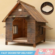 BabyDairy Dog House Outdoor Solid Wood Dog House Outdoor Waterproof Dog House Winter Outdoor Dog Cag