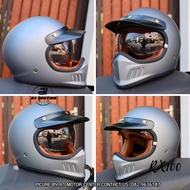 หมวกกันน็อกวิบาก วินเทจ Bilmola รุ่น RX100  ติดบูลทูธได้ ถอดซักได้ มีแว่นกันแดด Vintage Off Road  He