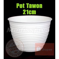 21cm Wasp Pot White