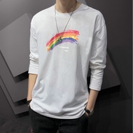 M-4XL Long Sleeve T Shirt Men Round Neck Fashion Long Sleeve Tees Men Casual T-shirt Clothing