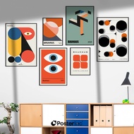 Bauhaus wall decoration Poster + minimalist frame 30x40 cm