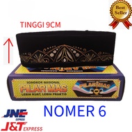 BLACK PILLAR MAS PECI WITH BATIK MOTIF NUMBER 6 HIGH QUALITY - BLACK KOPIAH NUMBER 6 - BLACK SONGKOK