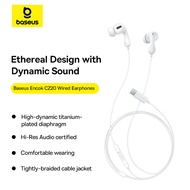 Baseus Encok CZ20/HZ20 In-Ear หูฟังมีสาย Hi-Res Type-C 3.5มม. แจ็คพร้อมไมโครโฟนหูฟังแบบมีสายสำหรับโท