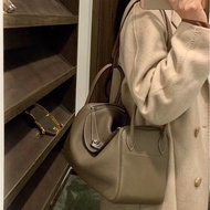 Hermes愛馬仕大象灰TC皮銀釦lindy30