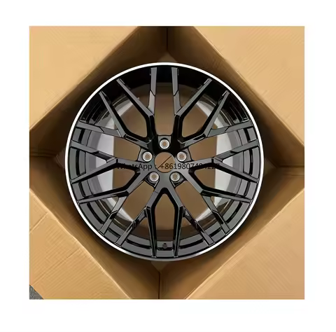 Aluminium Alloy Forged Wheels Black Machined Lip in Stock 9JX20 5*112 for A6 A7 A8 Q7 Q5