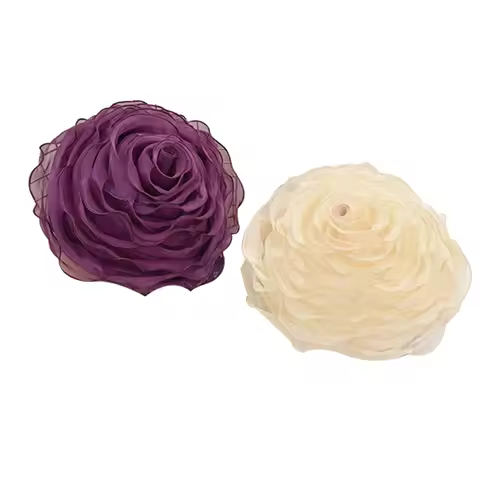 Elegant 3D Yarn Rose Cushion Romantic Flower Sofa pillow bed Flower Pillow Wedding Decor Rose Cushio