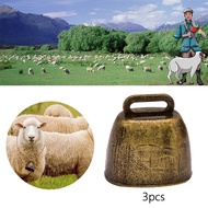 Lonceng Sapi Kuno Bunyi Keras Kalung Sapi Bunyi Kambing Klontongan Lonceng Keras kuningan -1/3pcs