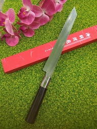 มีดเชฟ ญี่ปุ่น Yanagiba (sushi & sashimi knife) ใบมีดยาว 27 เซ็นติเมตร ใบมีดปลายตัด (Kentaga) ด้าม