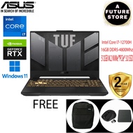 Asus TUF F15 FX507Z-MHN071W 15.6" FHD 144Hz Gaming Laptop Mecha Gray ( I7-12700H, 16GB, 512GB SSD, RTX 3060 6GB, W11 )