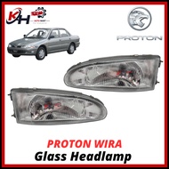 (GLASS) PROTON WIRA / SATRIA Headlamp RH LH Car Light LAMPU KACA BESAR DEPAN KERETA BARU HIGH QUALIT