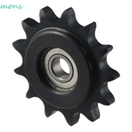 MONS Convex Idler Gear, 10mm Bore 1/2" Pitch C45 Carbon Steel Chain Idler Sprocket, Durable 13 Tooth