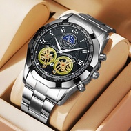 High-End Brand Fashion Business Automatic Men's Watch Luminous Waterproof Hollow Quartz Watch Men's 