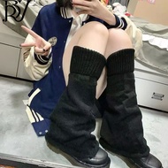 Knee-high knitted socks, mid-calf socks, women's knee-high flared socks