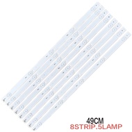 8pcsled backlight strip for TCL 48" TV 4C-LB4805-HQ4 TOT-48D2700-8X5-3030C-V3 4C-LB4805-YHEX1 4C-LB4