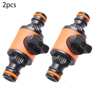 ❁☾❃ 2PC Garden Hose Pipe In-line Faucet Tap Shut Off Valve Fitting Watering Irrigation Connector 1/2 3/8 1/4 Inch Quick Coupler