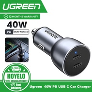 Ugreen  40W PD USB C-type Car Charger Adapter Quick Charger