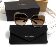 Dolce &amp; Gabbana แว่นตากันแดด รุ่น DG2197 1313/13 ( Gold-Brown )