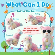 Colorful Plush Robot Cat Stuffed Animal Interactive Cat Robot Toy, Robotic Cat Barking Meow Kitten T