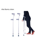 Elbow Crutches Adjustable High Quality Aluminum Alloy Crutches Walking Stick Injury Crutches (1pc)