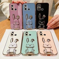 Tpu Case Straight Edge Rabbit Pattern For Xiamo Redmi 13C 12 12C/Poco C65 C40 Stand Xiaomi 13C