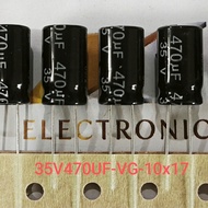 (Combo of 5) Paper blister capacitors 35V470UF 470UF35V 35V 470UF Size 10 x 17mm 100% new genuine (c