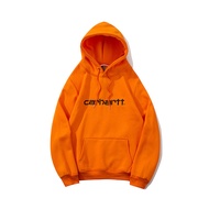 แขนยาวผู้ชาย Carhartt คลาสสิค เสื้อกันหนาวพิมพ์ตัวอักษร เสื้อกันหนาวหลวมสำหรับผู้ชายและผู้หญิง เสื้อ