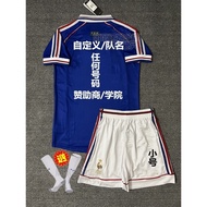 2025 imported French Team Jersey 1998 World Cup Home No. 10 Zidane Long Sleeve Football Uniform Henr