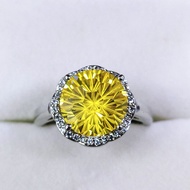 Firework Craft Crystal Ring with Pink Topaz 4ct