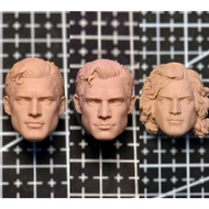 Unpainted 1/12 Scale David Corenswet Superman Ultraman kal-il Head Carved Model Fit For 6 inches SHF