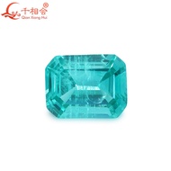 Emerald Cut Lab Grown YAG Paraiba สี Yttrium อลูมิเนียมโกเมนพร้อมสังเคราะห์ Paraiba Yag อัญมณีหลวมสำ