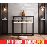 W-8&amp; New Chinese Style Altar Home Buddha Statue Table Altar Modern Minimalist Incense Burner Table Cabinet Buddha Niche