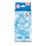 Watson 99 Percent Pure Water Wipes 8 Packs x 8 Sheets (1 Package)
