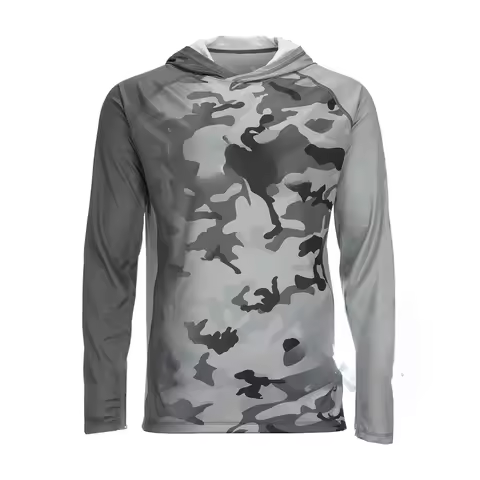 Fishing Shirt Summer UPF50+ Performance T Shirt Hood Long Sleeve Fishing Hiking Breathable Fishing C