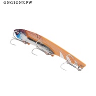 ONGIONEPW 1Pcs  Fishing Lure, Metal Jigging Hard Squid Bait, Universal Lifelike  Eyes 10.5cm 35g Art