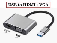 USB 3.0 to HDMI + VGA Adapter, USB to HDMI, USB to VGA, USB轉HDMI, USB轉VGA