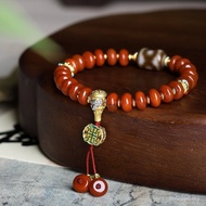 Agate Chinese Style Live New Year Three-Eyed Hand Original Southern Red Play String Wholesale Bead P