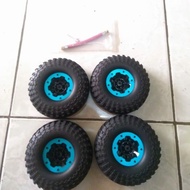 Rc car adventure Tires 1/10 hex 12mm 1.9" Can Be Pumped