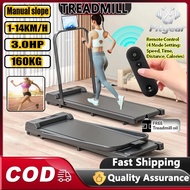 3.5HP Elektrik Treadmill 1-12KM / H dengan Armrest treadmill Treadmill Lipat dengan lereng manual