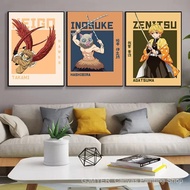 Japanese Anime Classic Character Poster Demon Slayer Cartoon Figure Print Canvas Painting Kawaii Roo