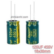5 pieces Capacitors 120UF 450V 120uf size 18X30mm