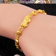 916 Women's Bracelet Coin Road Lutong Chain True 22K Gold Bracelet Piqi Chain