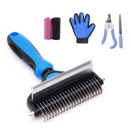 Detangling comb, petting glove, nail clippers, cat grooming brush