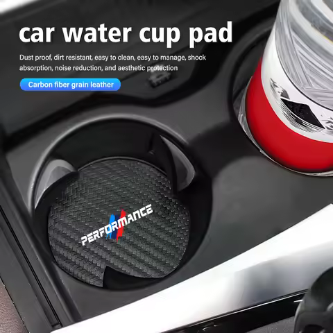 2pcs Car Coaster Carbon Water Cup Slot Non-Slip Pad Bottle Mat For BMW X1 X3 X4 X5 X7 G20 G38 F20 F3