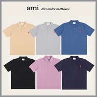 『 AMI Paris 』 Ami Paris De Coeur Cotton Polo Shirt Unisex