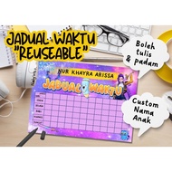 Reusable Time Table Writing Time Table Playable School Time Table