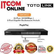 TOTOLINK STANDARD 24-PORT + 2 GIGABIT PORT SWITCH *METAL* (SW24G2)